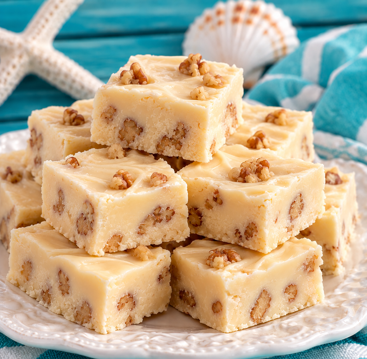 White Chocolate Walnut Fudge